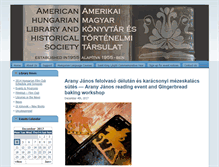 Tablet Screenshot of americanhungarianlibrary.org